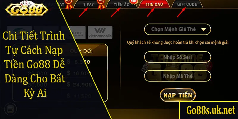 Nạp tiền Go88